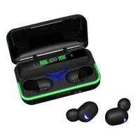 Fone De Ouvido Preto Tws Carregamento Rápido Com Case Carregador Power Bank
