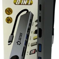 Adaptador Hub Extensor 8 Em 1 Tipo C HDMI Usb Lan 100mbps