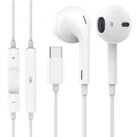 Fone De Ouvido De Fio Com Entrada Tipo C Para Android E Iphone 15 E 16