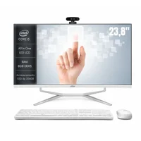 Computador All In One 23,8 Touchscreen Intel Core i5 8GB SSD 256GB Branco com Teclado e Mouse Sem Fio e Webcam
