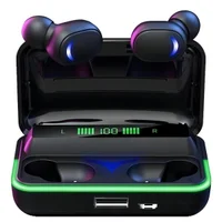 Fone De Ouvido Preto Tws Conexão Estável Com Case Carregador Power Bank