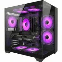 PC Gamer Ludic By Bluepc - Amd Ryzen 5 5500, Geforce RTX 5060 Ti 16gb, 32gb Ram, SSD 1TB M.2 Nvme, 600w 80 Plus, Preto, 7 Fans RGB - Pgbp-lu2135