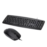 Conjunto Teclado E Mouse Com Fio Abnt2, Plug & Play, Preto Preto Preto Conjunto Teclado E Mouse Com Fio Abnt2, Plug & Play, Preto Preto Preto
