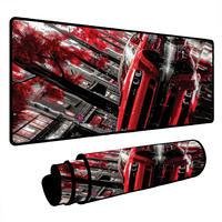 Novo Mouse Pad Gamer Deskpad Speed Extra Grande Borda Costurada Profissional 70x35 - Muscle Vermelho