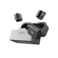 Microfone Lapela Dji Mic Mini Usb-c 2 Tx + 1 Rx + Charging Case Wireless Para Smartphone - Preto