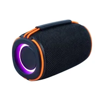 Caixa Portátil Bluetooth Com Luzes LED Roxa E Alça