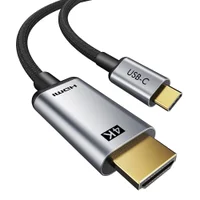 Cabo Usb-c Para HDMI 60hz 1,8 Metros Displayport Com Tecnologia Thunderbolt 3 HDMI 8k