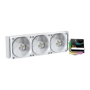 Water Cooler Ocypus Sigma L36 Pro, ARGB, Com Tela IPS LCD 3.5, 360mm, Branco, SIGMA-L36-WH3ANWL00P-GL