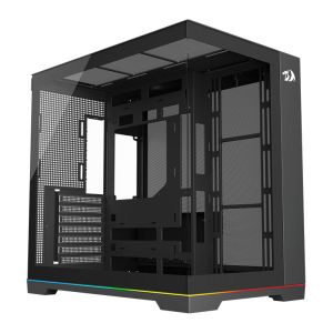 Gabinete Gamer Redragon Scalpel, ARGB, Mid Tower, Lateral de Vidro, Preto, GC-628