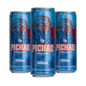 Pack Energetico Pichau Zero, 350ml, Com 3 unidades
