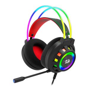 Headset Redragon Circa H281, RGB, Drivers 50mm, P2/P3/USB, Preto, H281