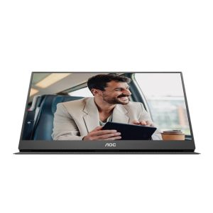 OPENBOX - Monitor Portatil Profissional AOC 16T20E2, 15.6 Pol, IPS, FHD, 4ms, 60Hz, Mini HDMI/USB-C, 16T20E2