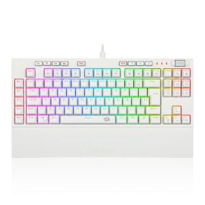 OPENBOX Teclado Mecanico Gamer Redragon Broadsword Pro, RGB, ABNT, Switch Marrom, Branco, K588W-RGB-PRO-PT-BROWN