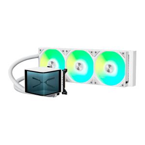 Water Cooler Tryx Panorama, ARGB, Display 3D AMOLED 6.5 Pol, 360mm, Branco, L-P360A-AS3M-G1W