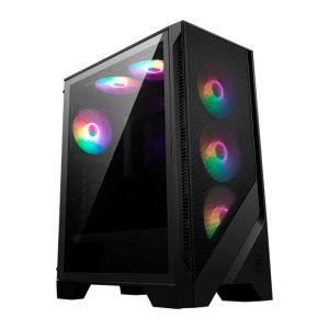 Gabinete Gamer MSI MAG Forge 120A Airflow, RGB, Mid-Tower, Lateral De Vidro, Com 6 Fans, Preto, MAG-FORGE-120A-AIRFLOW