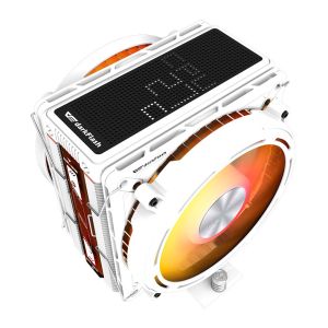 Cooler Para Processador Aigo DarkFlash E400, ARGB, 2x120mm, Branco, E400-DUAL-WH