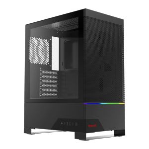 Gabinete Gamer Redragon Carbon, RGB, Mid-Tower, Lateral de Vidro, Preto, CA-610B