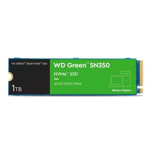 SSD WD Green SN350, 1TB, M.2 2280, PCIe NVMe, Leitura 3200 MB/s, Gravacao 2500 MB/s, WDS100T3G0C