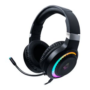 Headset Gamer Mancer Twilight, LED Rainbow, Driver 50mm, P2 e USB, Com Microfone, Preto, MCR-TLT-RGB02