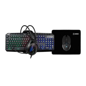 OPENBOX Combo Gamer Mancer ORC V2 4x1, Rainbow, Teclado ABNT2, Mouse 6400DPI, Mousepad Pequeno, Headset Drivers 40mm, MRC-ORC2-RBW01