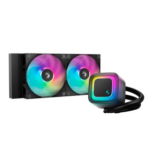 Water Cooler DeepCool LE240 V2, ARGB, 240mm, Preto, R-LE240-BKAMMC-G-2 Water Cooler DeepCool LE240 V2, ARGB, 240mm, Preto, R-LE240-BKAMMC-G-2