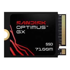 SSD Sandisk Optimus GX 7100M, 2TB, M.2 2230, PCIe NVMe, Leitura 7250 MB/s, Gravacao 6900 MB/s, SDSP71200TAT-000E0