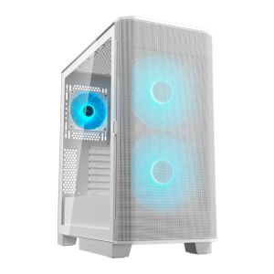 Gabinete Gamer Cougar Airface Flo, RGB, Mid-Tower, Lateral de Vidro, Com 3 Fans, Branco, 385YA60.0002 Gabinete Gamer Cougar Airface Flo, RGB, Mid-Tower, Lateral de Vidro, Com 3 Fans, Branco, 385YA60.0002