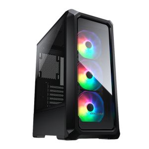 Gabinete Gamer Cougar Archon 2 RGB, Mid-Tower, Lateral de Vidro, Com 3 Fans, Preto, 385CC50.0003