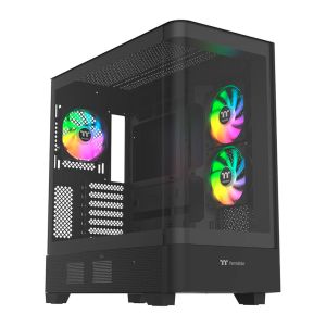 Gabinete Gamer Thermaltake View 290 TG, ARGB, Mid-Tower, Lateral de Vidro, Com 3 Fans, Preto, CA-11G-00M1WN-00