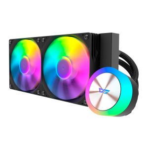 Water Cooler Aigo Darkflash DG240, ARGB, 240mm, Preto, DARKFLASH-DG240-BLACK