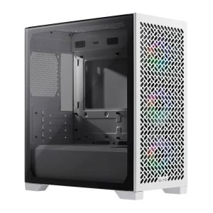 Gabinete Gamer Cooler Master Elite 302, ARGB, Vidro Temperado, Mini Tower, mATX, Com 3 Fans, Branco, E302-WGNN-SAZ