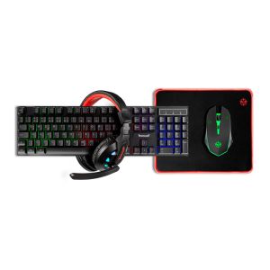OPENBOX Combo Gamer TGT Ariete 4x1, Rainbow, Teclado ABNT, Mouse 1600DPI, Mousepad Pequeno, Headset Drivers 40mm, TGT-ART-RBW01