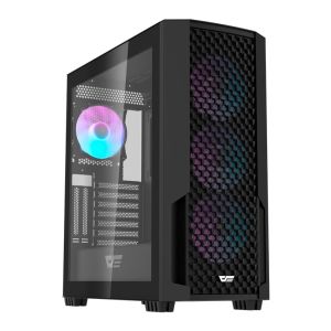 Gabinete Gamer Aigo Darkflash DF2100, ARGB, Mid-Tower, Lateral De Vidro, Com 4 Fans, Preto, DF2100-BK Gabinete Gamer Aigo Darkflash DF2100, ARGB, Mid-Tower, Lateral De Vidro, Com 4 Fans, Preto, DF2100-BK