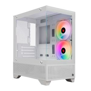 Gabinete Gamer Pichau Magpie 4B, Mini-Tower, lateral de Vidro, Com 2 Fans, Branco, PG-MAG4B-WH2 Gabinete Gamer Pichau Magpie 4B, Mini-Tower, lateral de Vidro, Com 2 Fans, Branco, PG-MAG4B-WH2