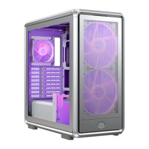 Gabinete Gamer Cooler Master Masterframe 600 Mesh, ARGB, Mid-Tower, Com 3 Fans, Prata, MF600M-SGNN-S01