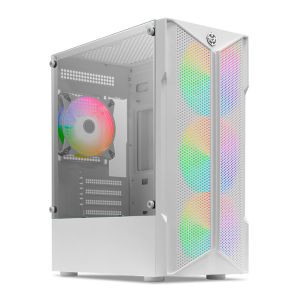Gabinete Gamer TGT Skylancer V2, Mid-Tower, Lateral De Vidro, Com 4 Fans, Branco, TGT-SKLV2-WH-4F Gabinete Gamer TGT Skylancer V2, Mid-Tower, Lateral De Vidro, Com 4 Fans, Branco, TGT-SKLV2-WH-4F