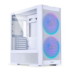 Gabinete Gamer Lian Li Lancool 206, ARGB, Mid-Tower, Lateral de Vidro, Com 2 Fans, Branco, LANCOOL-206RW