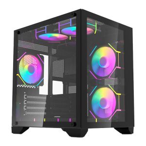 Gabinete Gamer Aigo C270, Mini-Tower, Lateral de Vidro, Preto, C270-BK