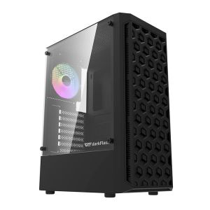Gabinete Gamer Aigo DarkFlash DK300, Mid-Tower, Lateral de Vidro, Com 4 Fans, Preto, DK300-BK Gabinete Gamer Aigo DarkFlash DK300, Mid-Tower, Lateral de Vidro, Com 4 Fans, Preto, DK300-BK