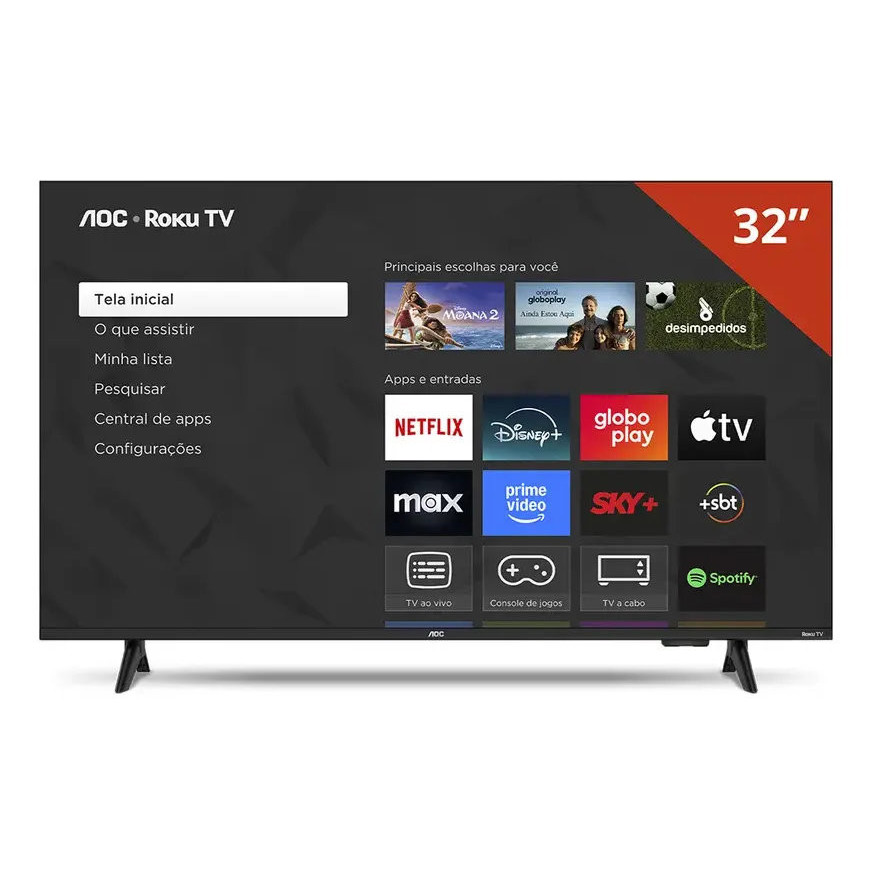 Tv Aoc 32" Led Smart Roku Wifi Hd Hdmi 32S5155/78G