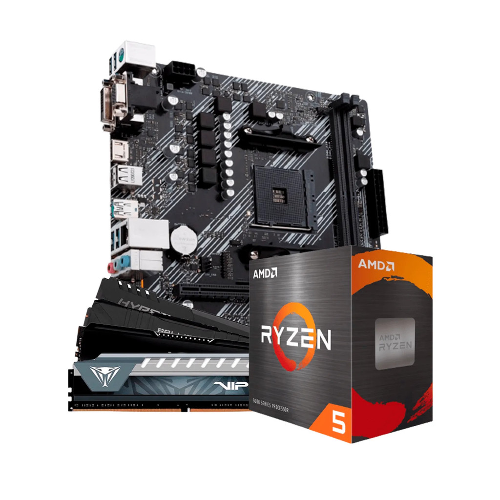 Kit Upgrade AMD Ryzen 5 5600GT Placa Mãe A520M DDR4 Memória RAM 16GB 3200MHz