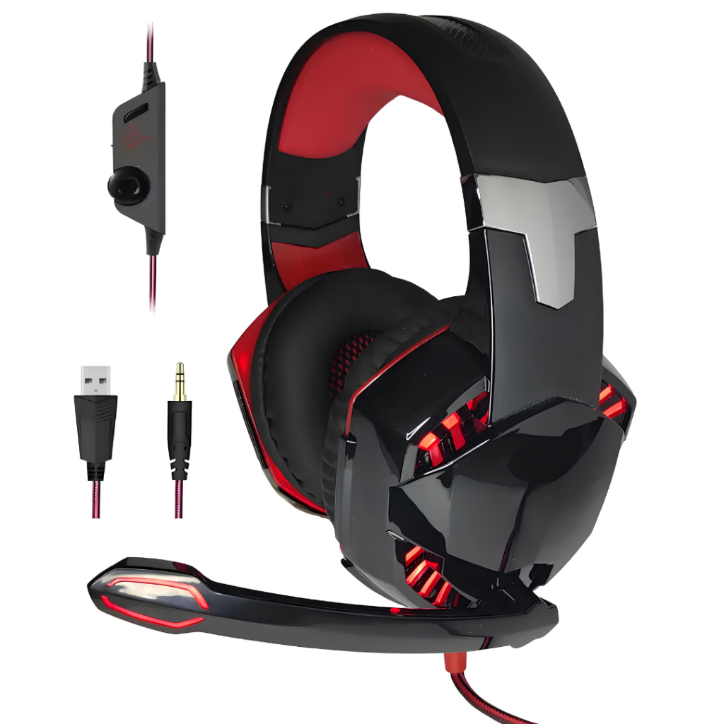 Headset Gamer Com Fio LED Microfone USB P2 50mm Onistek Para PC PS4 Xbox Notebook Headset Gamer Com Fio LED Microfone USB P2 50mm Onistek Para PC PS4 Xbox Notebook