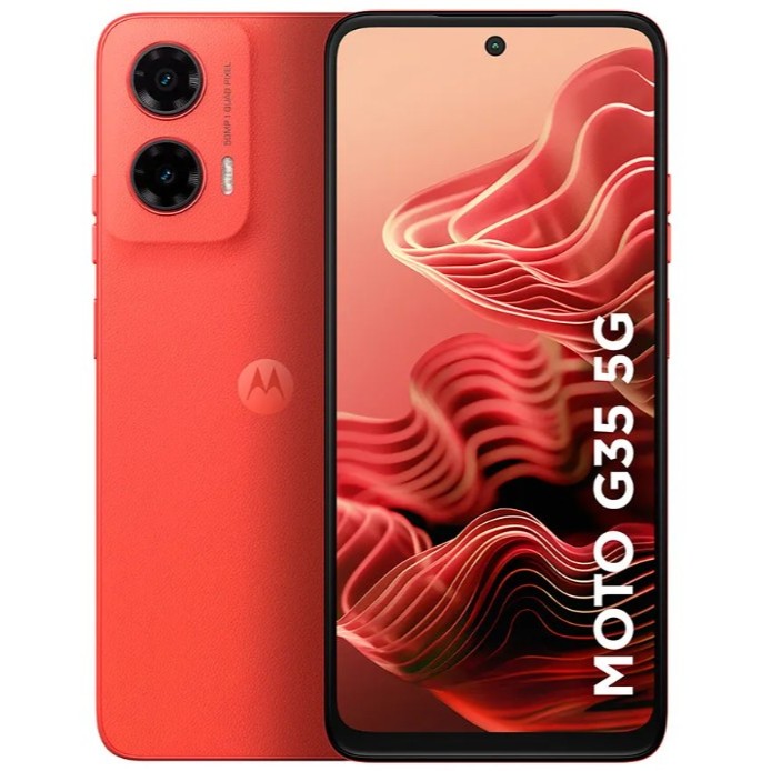 Smartphone Motorola Moto G35 5G 256GB 12GB (4GB+ 8GB RAM Boost*) NFC Câmera 50MP com AI - Coral