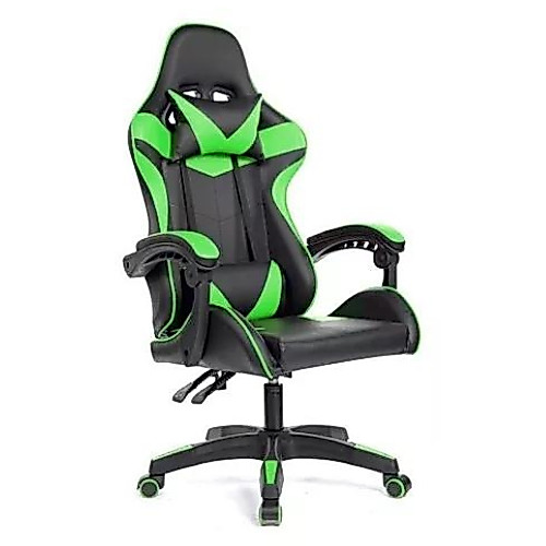 Cadeira Escritório Gamer Cor Verde Couro Sintético