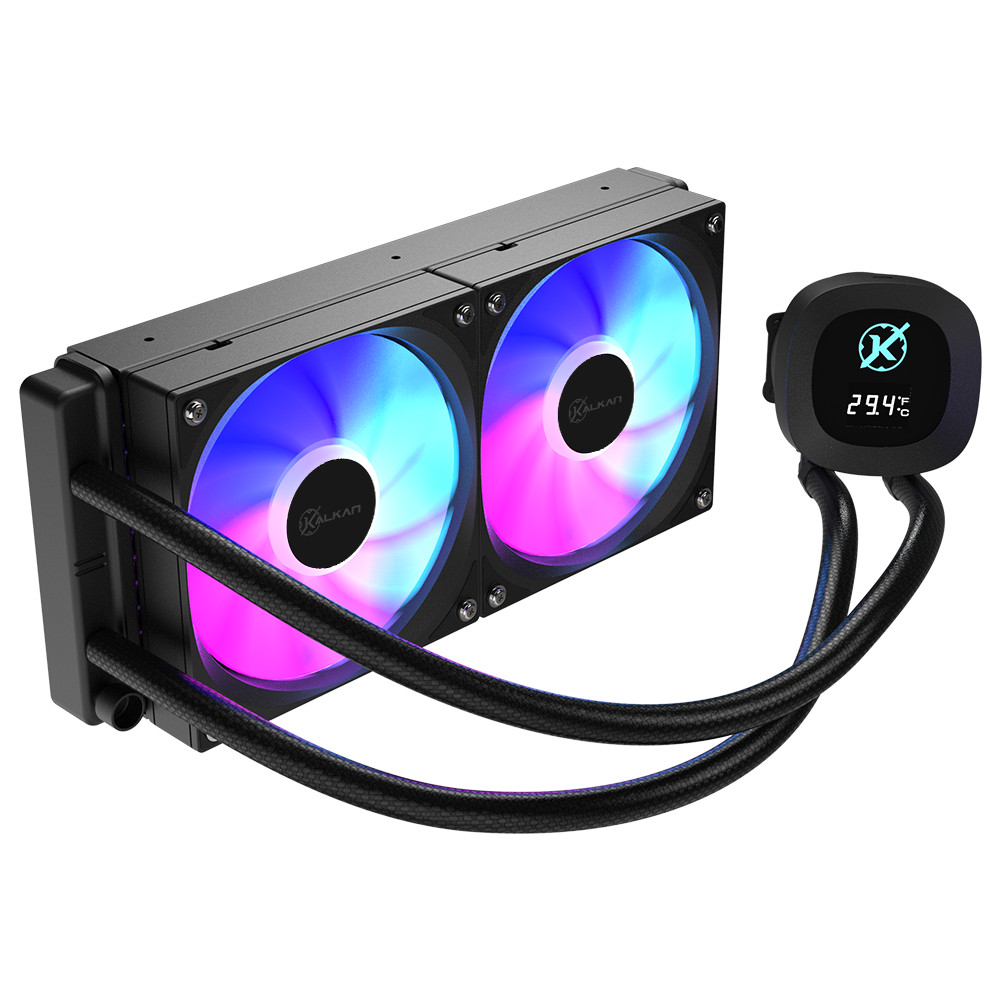 Water Cooler Kalkan Aura Digital 240mm Lcd Argb Preto