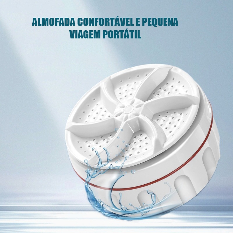 Mini máquina de lavar ultrassônica portátil adequada para roupas e toalhas em baldes com porta USB