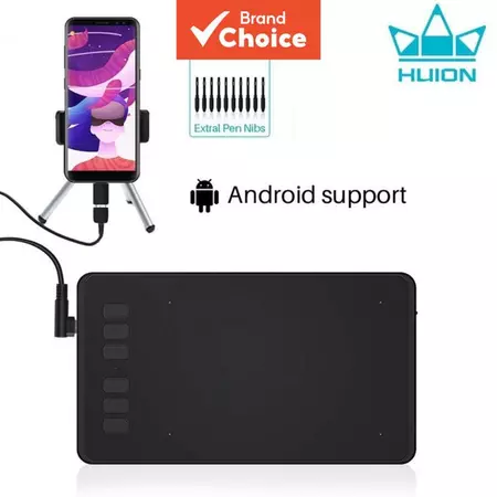Mesa digitalizadora Huion Inspiroy H640P com caneta sem bateria de 8192 níveis e 6 teclas de atalho