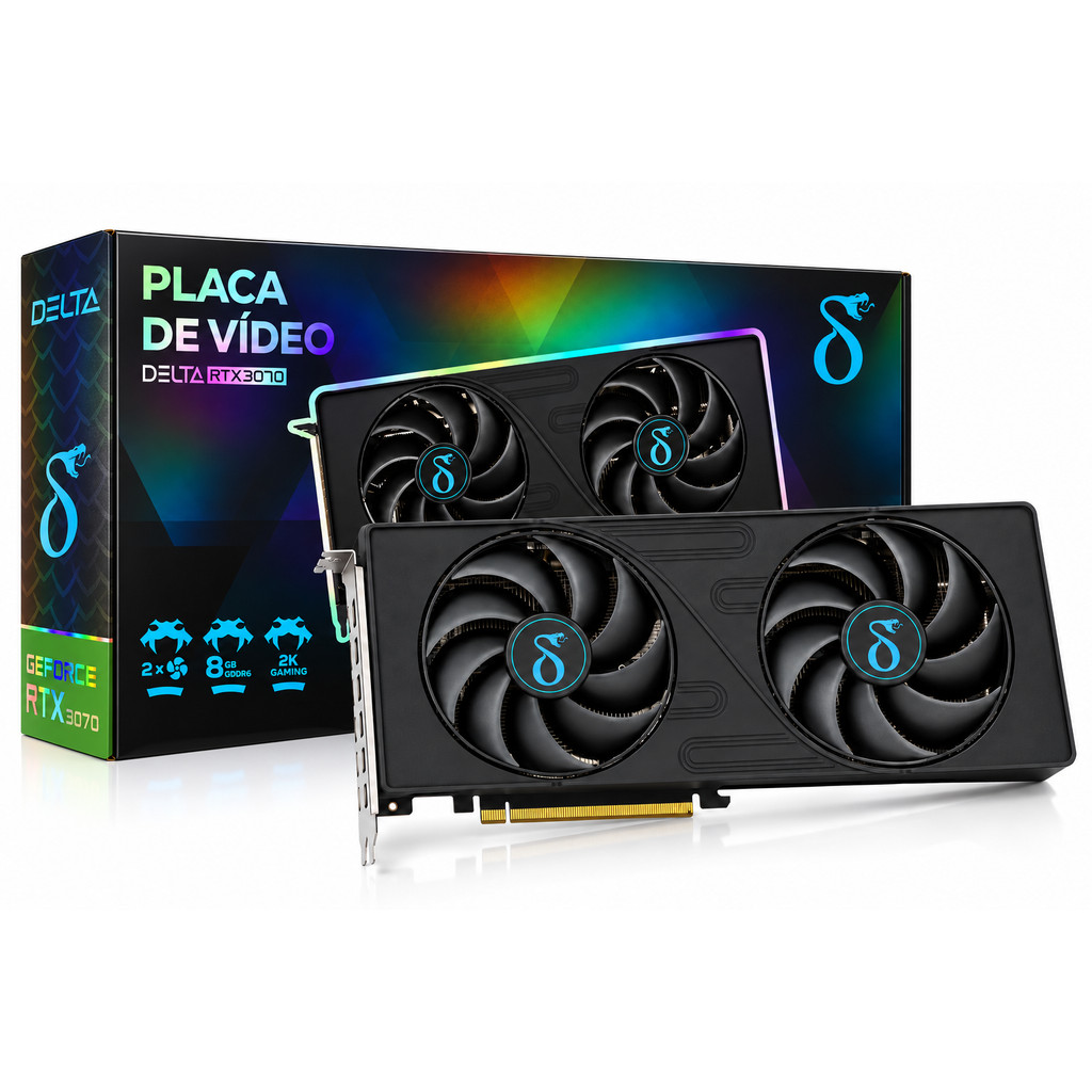 Placa De Vídeo RTX 3070 Nvidia Geforce 8gb Gddr6 256bit RTX 30 Series RTX3070
