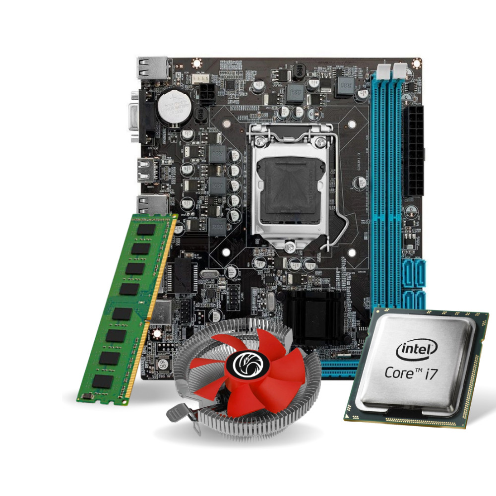 Kit Upgrade Pl Mãe H81 + Processador I7 4770 + Memoria 8 Gb Ddr3 + Cooler