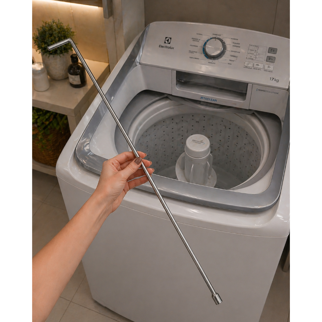 Chave L 10mm Cabo Estendido 42cm Para Limpeza do Agitador Maquina Lavar Roupas